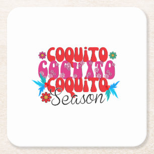 Coquito Season, national coquito day Square Paper Coaster