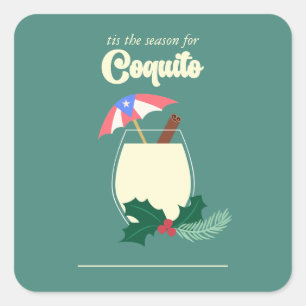 Coquito Season Square Sticker