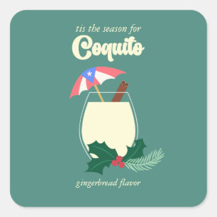 Coquito Season Square Sticker