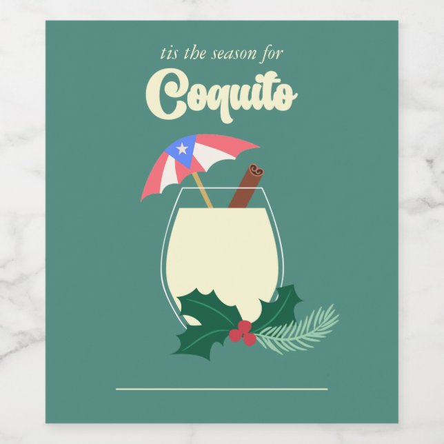 Coquito Season  Wine Label (Single Label)