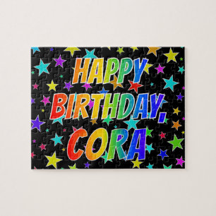 "CORA" First Name, Fun "HAPPY BIRTHDAY" Jigsaw Puzzle