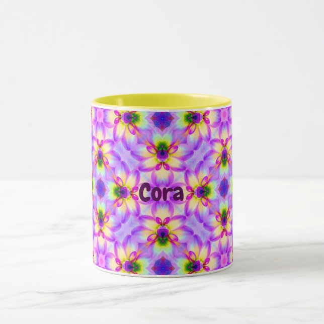 CORA ~ Floral Pattern for Easter ~ Personalised Mug (Center)