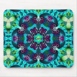 CORA ~ Sweet Glittery Pattern ~ Personalised ~ Mouse Pad