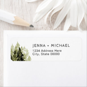 CORA Tropical Watercolor Palm Beach Return Address Return Address Label