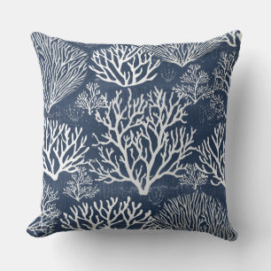 Coral Accent Pillow   Coastal Throw Pillows
