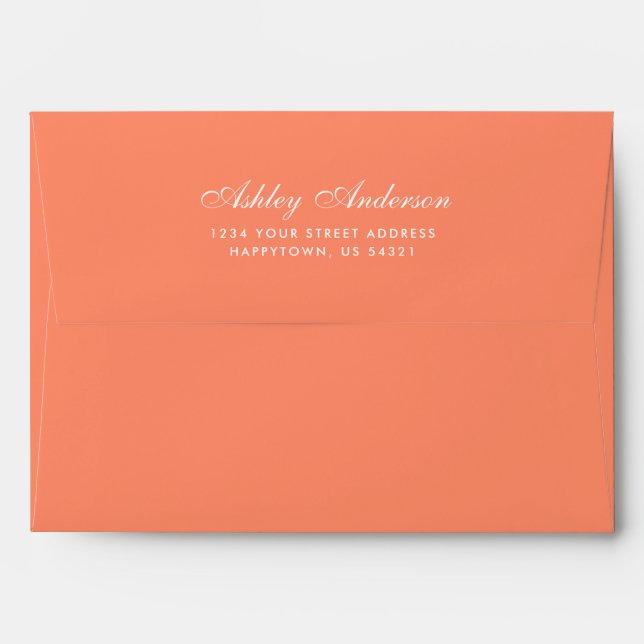 Coral Addressed Envelope (Back (Top Flap))