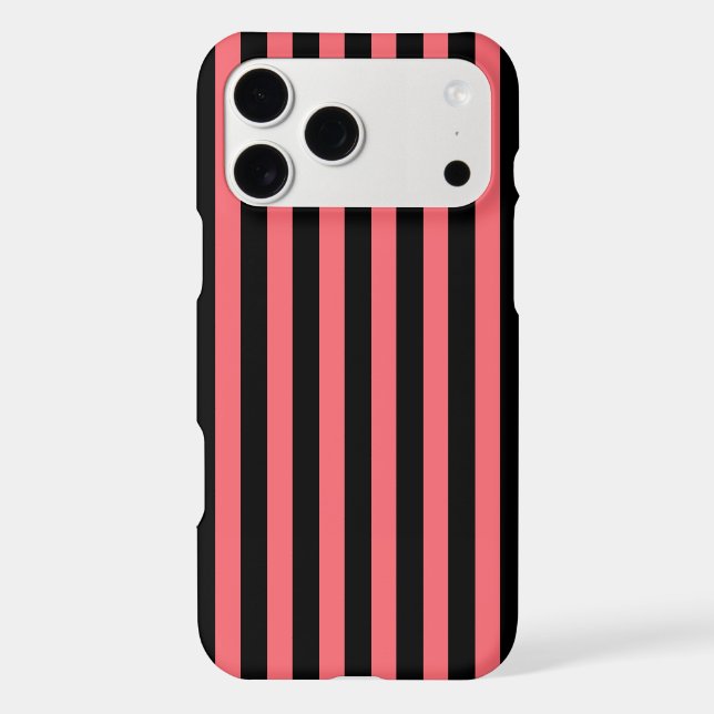 Coral and black candy stripes (Back)