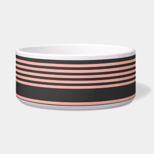 Coral and charcoal five stripe pattern