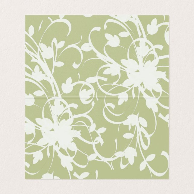 Coral and Cream Filigree Elegant Place Card (Inside Unfolded)