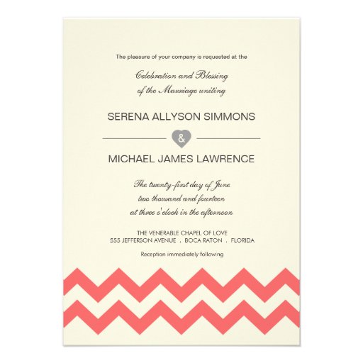 Coral And Ivory Wedding Invitations 8