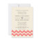 Coral and Ivory Chevron Wedding Invitations