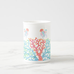 Coral and Jellyfish Mug
