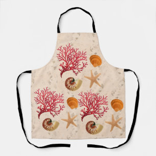 Coral and seashells Apron