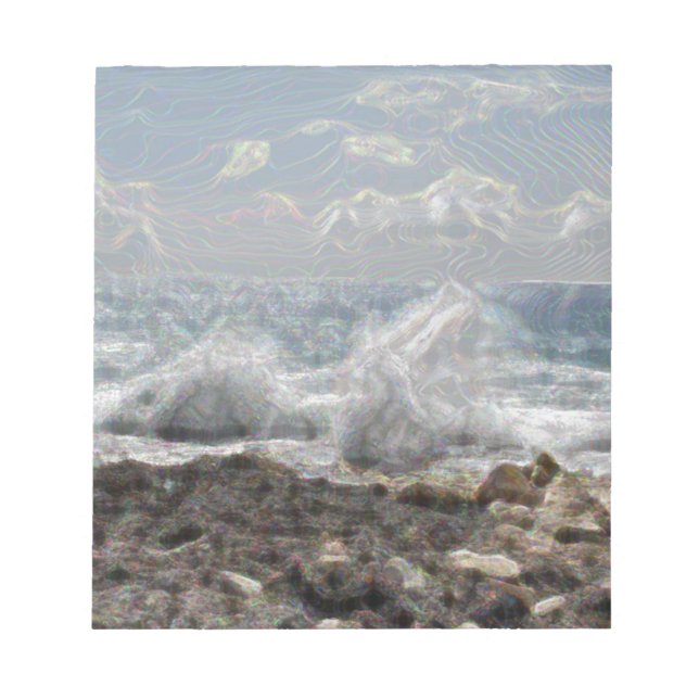 Coral and Waves Notepad (Front)
