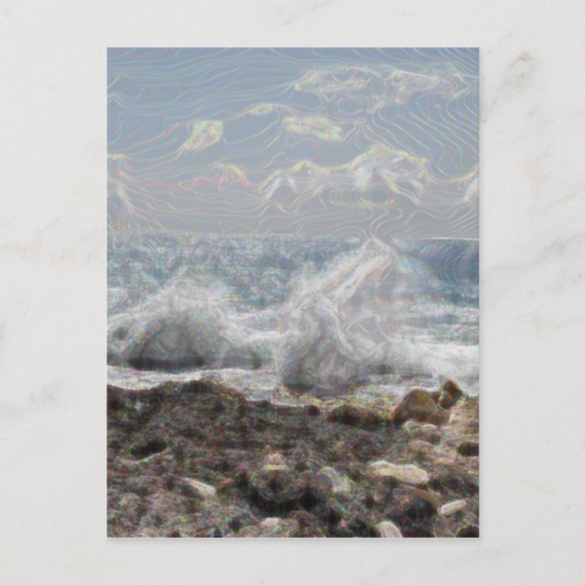 Coral and Waves Postcard (Front)