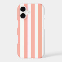 Coral and white candy stripes