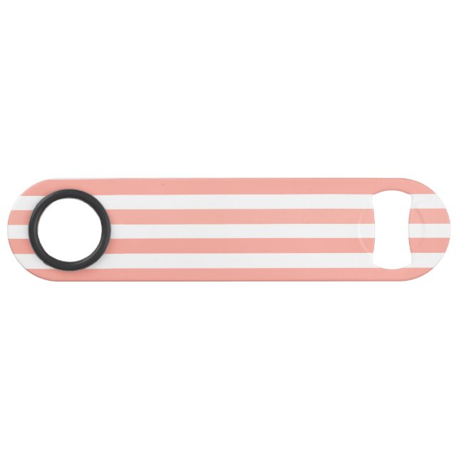 Coral and white candy stripes (Back Horizontal)