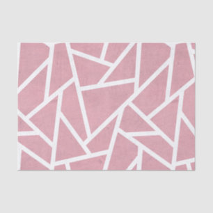Coral and white mosaic pattern tissue paper