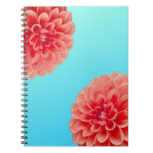 Coral & Aqua Blue Notebook