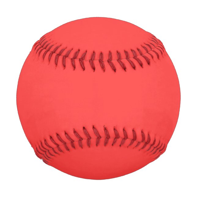 Coral Background Colour Customise This Baseball (Front)