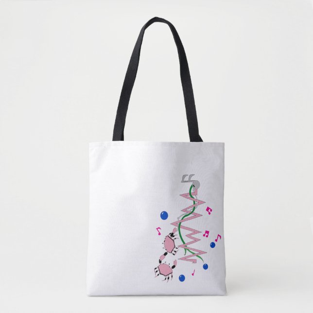 Coral Bass Drop All-Over-Print Tote, Shoulder Tote (Front)