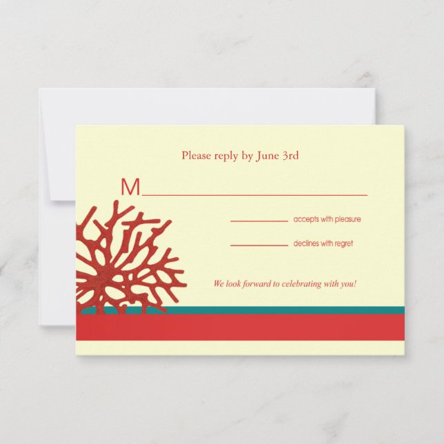 Coral Beach RSVP Response Card (Front)
