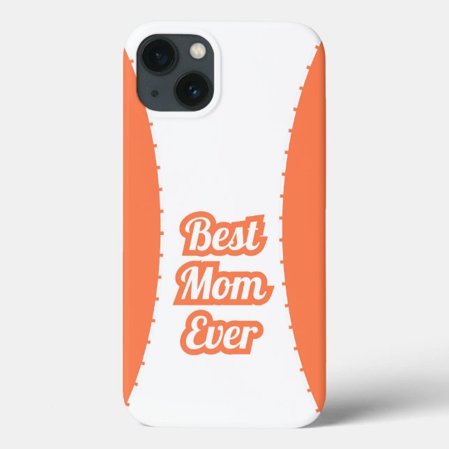 Coral Best Mum Ever Gift iPhone Case (Back)