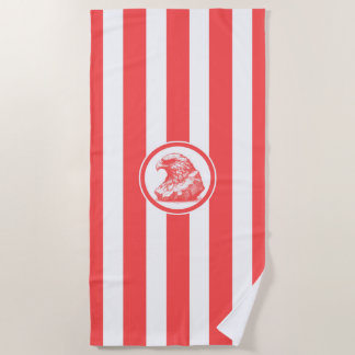 Coral Birdman Artefact Stripe Beach Towel