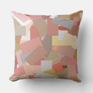 Coral Blocks 5050 throw pillow