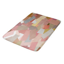 Coral Blocks bath mat