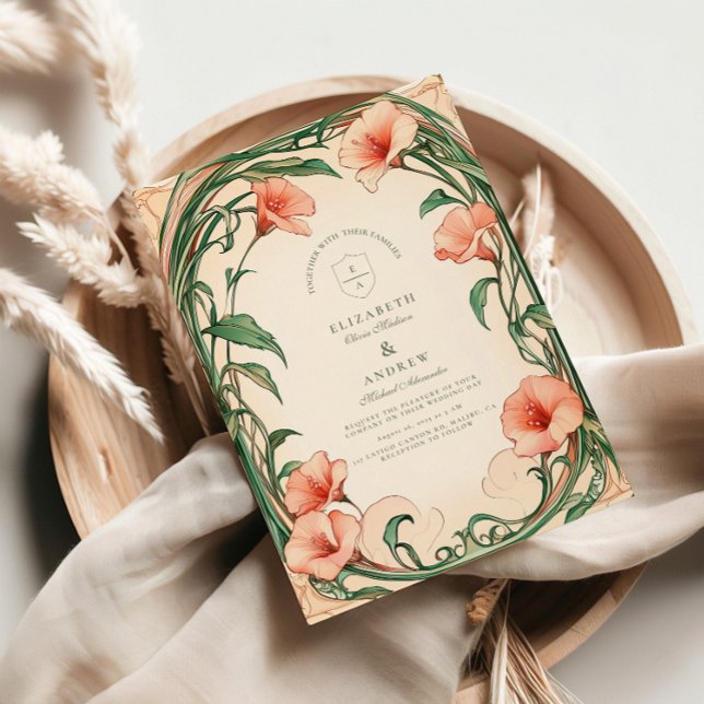 Coral Bloom wedding Invitation (Creator Uploaded)