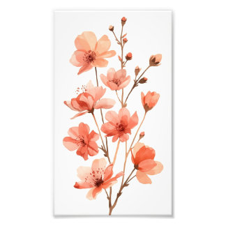 Coral Blossom Dreams Photo Print