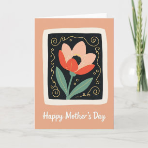 Coral Blush Mothers Day Bloom Card