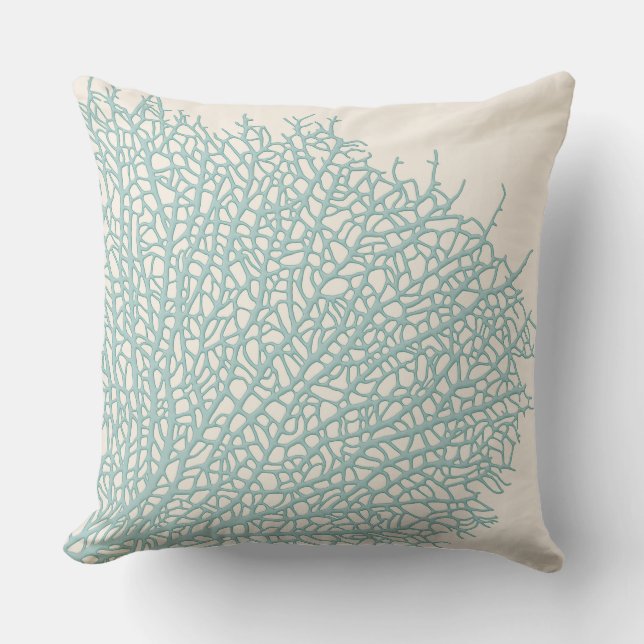 Coral branch throw pillow (Front)