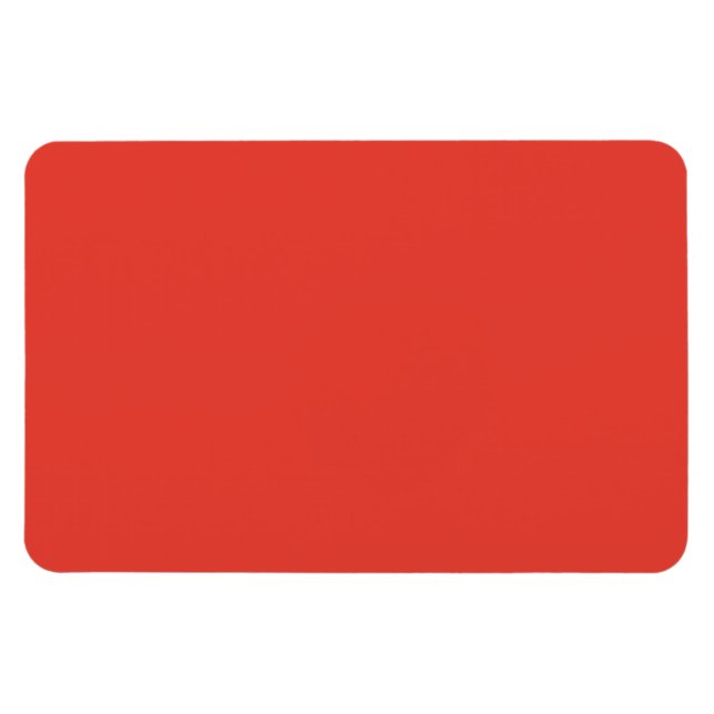 Coral Bright Red Orange Solid Colour Background Magnet (Horizontal)