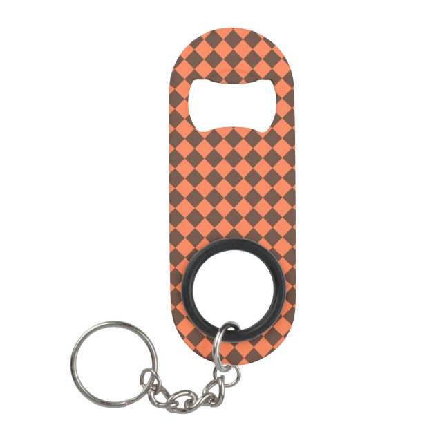 Coral Brown Chequered Diamond Pattern (Front)