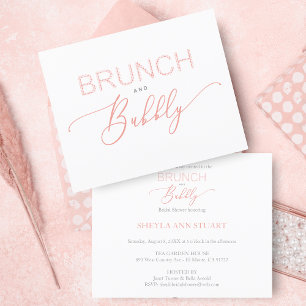 Coral Brunc and Bubbly Quote for Bridal Shower