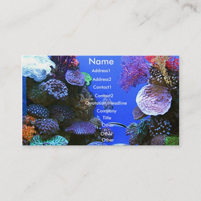 Coral Business Card (Front)