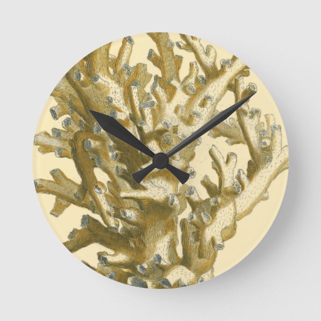 Coral by the Sea Round Clock (Front)