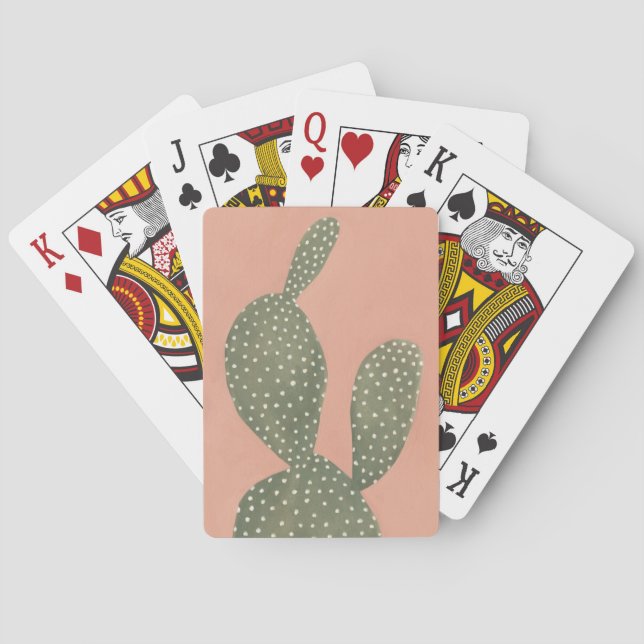 Coral Cacti Playing Cards (Back)