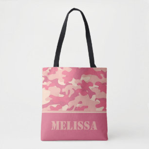 Coral Camo Camouflage   Personalised Tote Bag