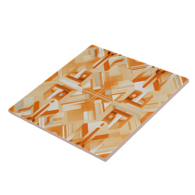 Coral Charm Apricot Ripple Collection Ceramic Tile (Side)
