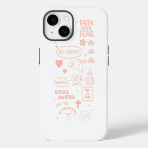 Coral Christian Jesus Collage iPhone Case