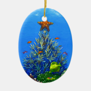 Coral Christmas Tree ornament