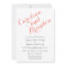 Coral Classic Script Elegant Wedding Invitation