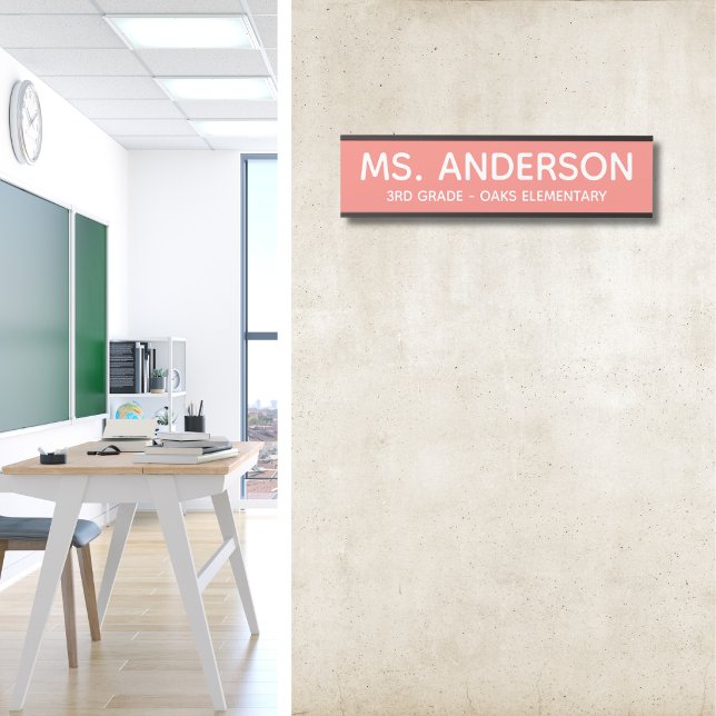 Coral Classroom Door Sign (Creator Uploaded)