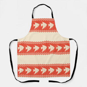 Coral Coastal Angelfish Stripes Apron