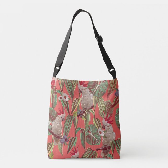 Coral cockatoo crossbody bag (Back)