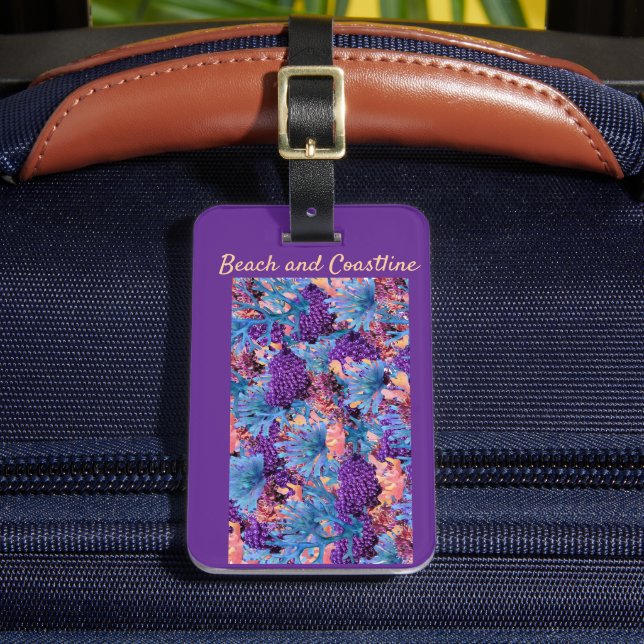Coral Collage  Luggage Tag (Front Insitu 2)