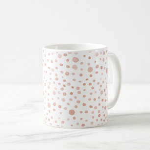 Coral Confetti Watercolor Dots Classic Mug
